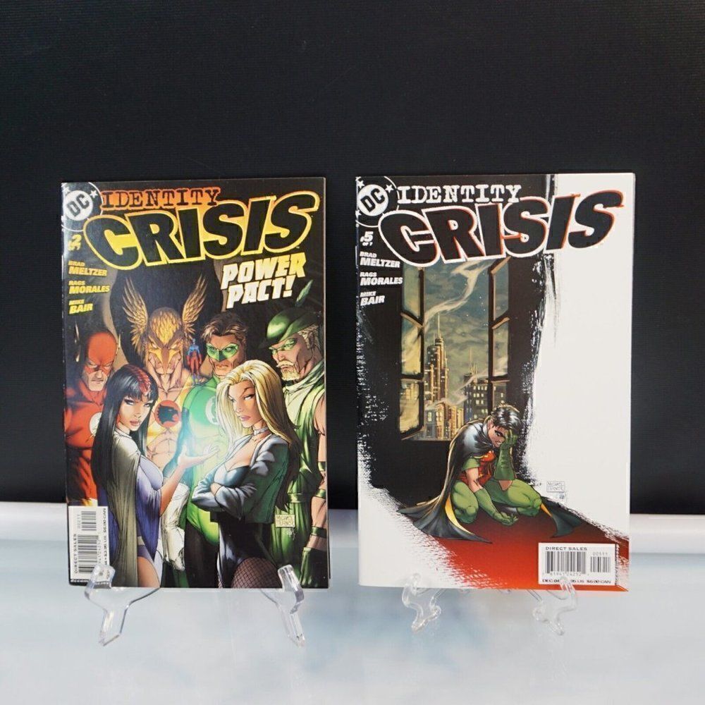 2 Issues 2004 Identity Crisis No 2 No 5 DC Comics Michael Turner Covers
